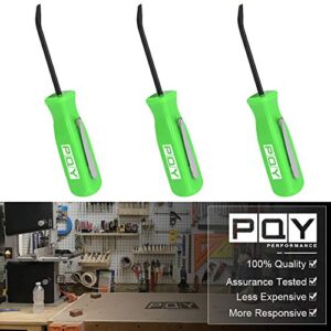 PQY Mini Pocket Pry Bar with Pocket Clip 4.5" Length 3pcs (Green)