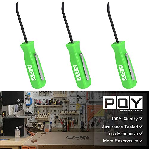 PQY Mini Pocket Pry Bar with Pocket Clip 4.5" Length 3pcs (Green)