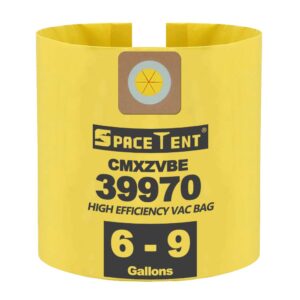 spacetent 4 pack cmxzvbe39970 shop vac bags for craftsman 6 and 9 gallon wet/dry vacs, part# 39970 cmxzvbe39970, fine dust bag