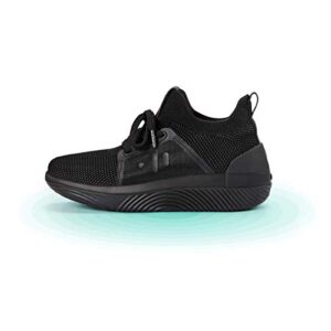 droplabs ep 01 triple black haptic gaming sneaker, men, size 12, for music, movies, vr, bluetooth, 360 haptic feedback, 6-hour battery life, magnetic charge connector, water resistant, black, m-ep1-us-a-12