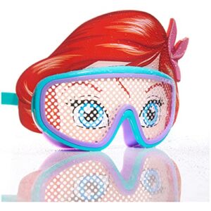 SwimWays Disney Princess Character Mask Kids Deluxe Swim Goggles, Ariel