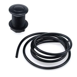 meprotal air activated switch button with 1.5m/5ft air hose for sink garbage disposal (matte black)
