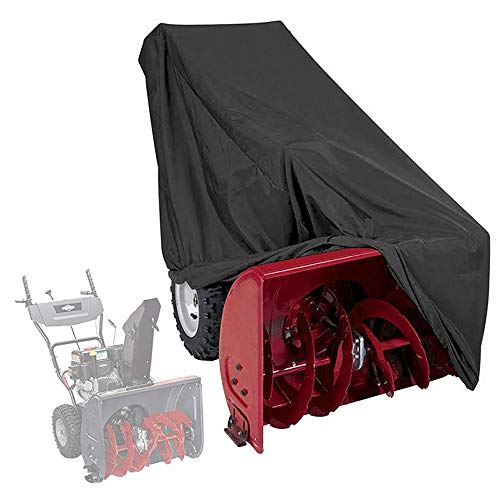 HITECHLIFE Heavy Duty Snow Blower Cover,Two-Stage Snow Thrower Cover with Elastic Bottom Hem,Premium 300d Polyester Fabric- DustProof Waterproof Snow Blower Protector with Bag -47. 32. 40inch