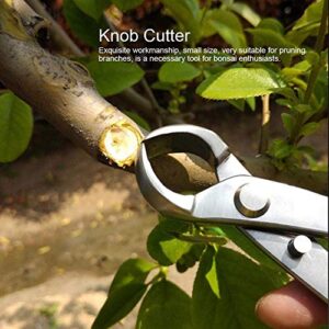 Agatige Bonsai Branch Cutter, 7 Inch (180mm) Stainless Steel Concave Knob Cutter Tree Limb Cutter Bonsai Pruning Japanese Gardening Tools