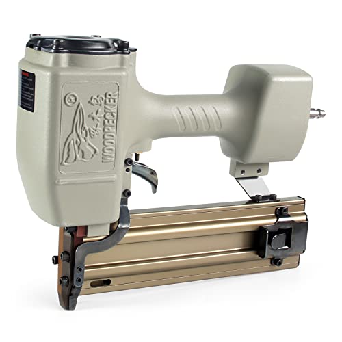 WOODPECKER ST64 Pneumatic Concrete T Nailer, 14 Gauge 3/4" to 2-1/2" Heavy Duty Air Concrete Nail Gun for Furring Strips, Masonry, Cement, Concrete Brick Nailing