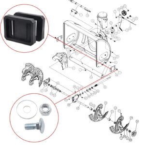 Thaekuns 784-5580 Replacement Snowblower Plastic Reversible Skid Slide Shoes with Hardware for 2 MTD 2 Stage Yardman Cub Cadet Snowthrower