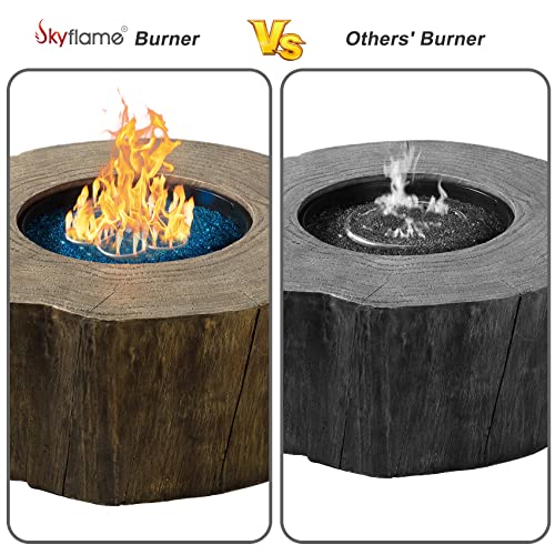 Skyflame 24-Inch Stainless Steel Fire Pit Burner Ring for Fire Pit, Natural Gas & Propane Fireplace, Max BTU 296K, Flower-Shape