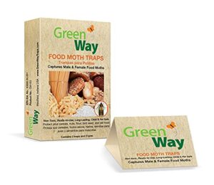 greenway food moth traps (12traps) - pantry moth trap - alternative to naphthalene balls and moth balls - pheromone attractant