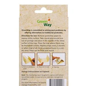 Greenway Food Moth Traps (12Traps) - Pantry Moth Trap - Alternative to Naphthalene Balls and Moth Balls - Pheromone Attractant