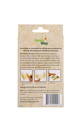 Greenway Food Moth Traps (12Traps) - Pantry Moth Trap - Alternative to Naphthalene Balls and Moth Balls - Pheromone Attractant