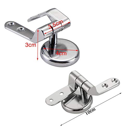 1 Pair Zinc Alloy Toilet Seat Hinge Mountings with Bolts Screw and Nuts Top Tightening Toilet Lid Hinge Toilet Replacement Part for Flush Toilet Cover