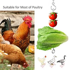 Chicken Vegetable Hanging Feeder Toy for Hens Pet Chicken Veggies Skewer Fruit Holder for Hens Large Bird