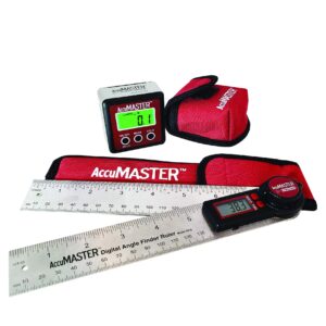 calculated industries 7489 accumaster value pack – 2-in-1 digital angle gauge plus the digital 7-inch angle finder ruler | accurate precision tools for carpenters, woodworkers, fabricators | 2-pieces