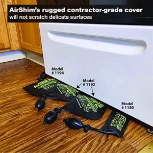 Calculated Industries 1132 AirShim Inflatable Pry Bars and Leveling Tools 4-pc Value Pack – 2 Original AirShims, 1 AirShim Pro XL, and 1 AirShim Slim | Contractor-Grade Pump Wedges | Set of 4