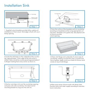 VADANIA 16-Inch Bar Prep Sink, 16"x18"x10", Single Bowl, Undermount, 18 Gauge T304 Stainless Steel, Satin Finish, with Strainer & Bottom Grid, cUPC listed