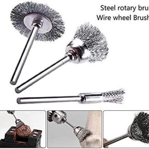 60 Pcs Wire Brushes Set Steel Wire Wheels Pen Brushes Set Kit Accessories for Dremel Rotary Tool (60PCS)