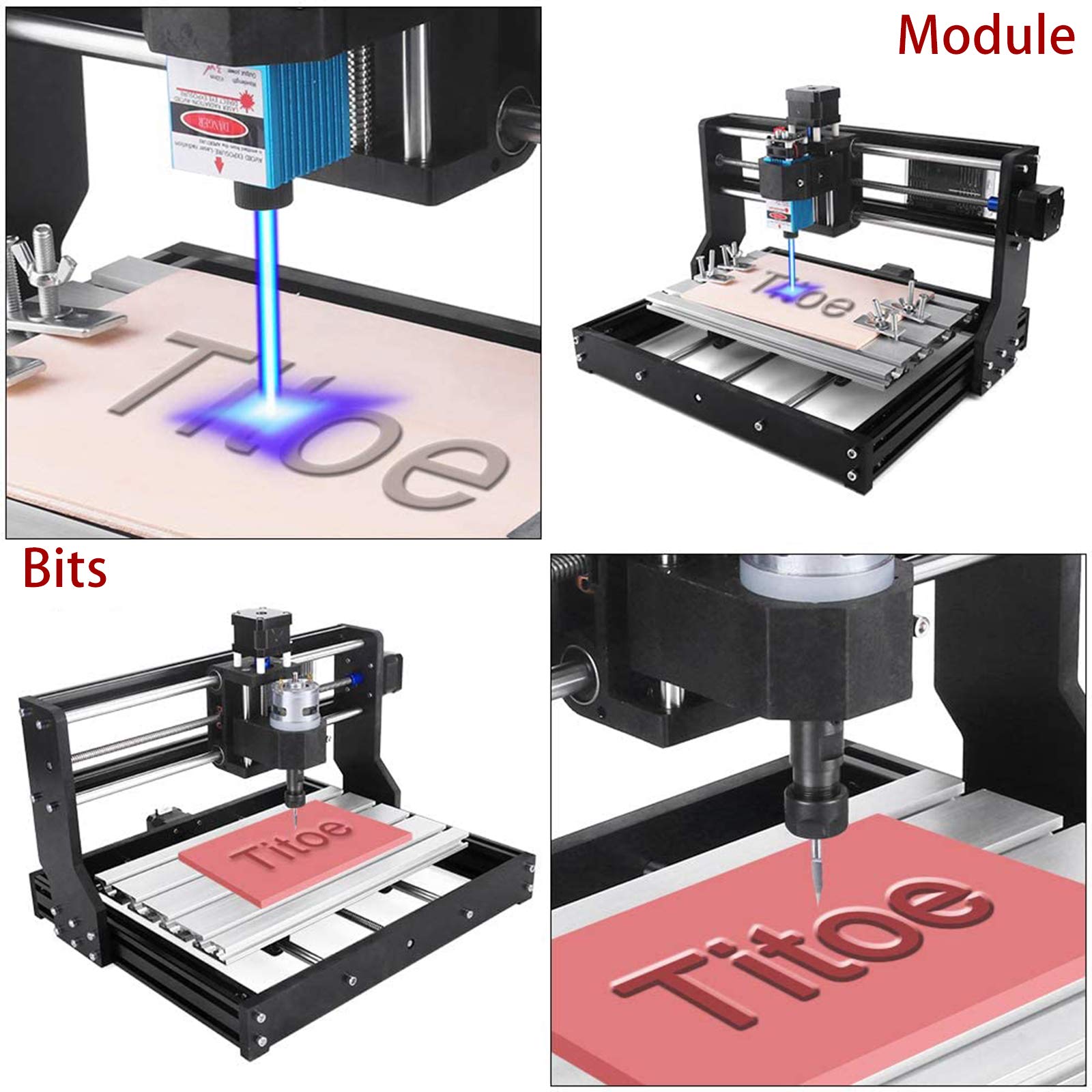 2-in-1 7000 mW CNC 3018 Pro-M CNC Engraving Machine GRBL Control Router Kit 3 Axis PCB Milling Machine Wood Router Engraver with Offline Controller,XYZ Working Area 300 x 180 x 45mm