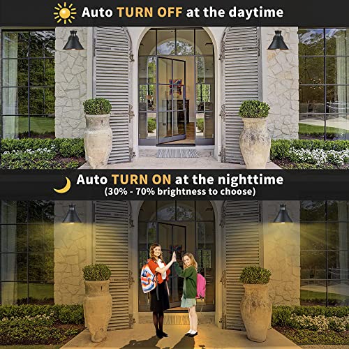 2 Pack Outdoor Motion Sensor Light, Anti-rust Waterproof Wall Light Fixtures, Dusk to Dawn Outdoor Lighting, 10 Inch Outdoor Lights for Patio Garage Porch Barn House Garden Backyard (Bulbs Included)