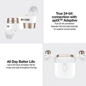 Bowers & Wilkins Pi7 In-Ear True Wireless Headphones (2021 Model), 6 Built-In Mics, Bluetooth 5.0 Qualcomm aptX & Dual Hybrid Drivers, Adaptive Noise Cancellation, Smart Wireless Charging, White