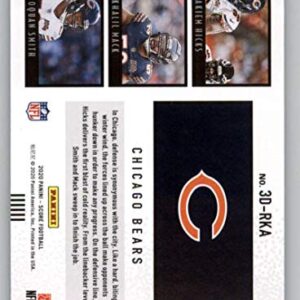 2020 Score 3D #1 Akiem Hicks/Khalil Mack/Roquan Smith Chicago Bears Football Card NM-MT