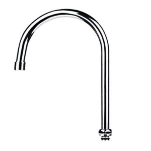 coolwest 8 inch gooseneck swivel spout replcement for commercial kitchen sink faucet, 2.2gpm swing nozzle spout parts chrome finish