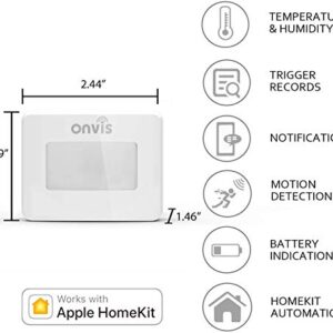 Onvis Smart Homekit Motion Sensor Indoor Humidity Gauge Hygrometer Thermometer Home Automation Trigger Bluetooth No Hub Required