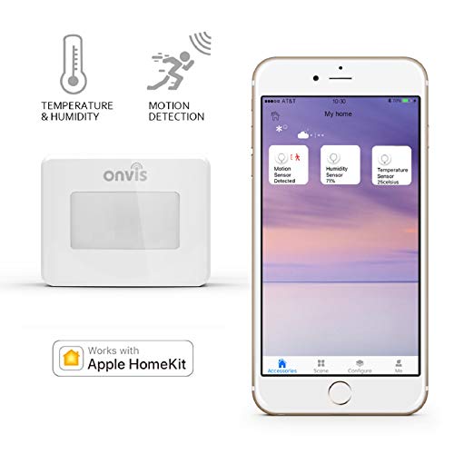 Onvis Smart Homekit Motion Sensor Indoor Humidity Gauge Hygrometer Thermometer Home Automation Trigger Bluetooth No Hub Required