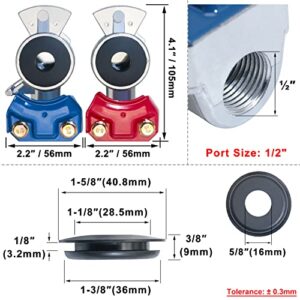 boeray Universal Glad Hands for Semi Trailers, Airline Brake Gladhands for tractor trailer, with Extra 2pcs Replaced Glad Hand Seals