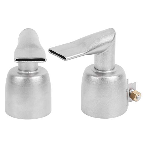 Heat Gun Nozzles, 2pcs 20mm 90 Degree Stainless Steel Hot Air Gun Nozzle, Welding Nozzle Hot Air Gun Attachments, for PP PVC Plastic Sheet Welding