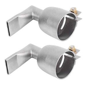 Heat Gun Nozzles, 2pcs 20mm 90 Degree Stainless Steel Hot Air Gun Nozzle, Welding Nozzle Hot Air Gun Attachments, for PP PVC Plastic Sheet Welding