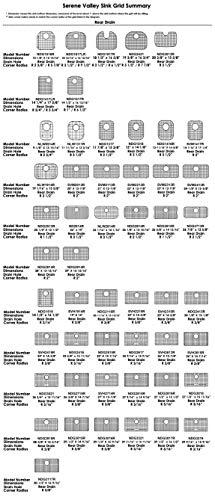 Serene Valley Sink Grid 15-1/8” X 15-15/16“, Rear Drain with Bottom Corner Radius 2-3/8" and Top Corner Radius 5-7/8", NDG1516R