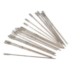 20pcs lapidary drill bits, 1mm diamond coated solid bits needle for jewelry, ceramic, jade, agate, glass, amber and semiconductor materials