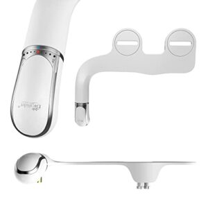 Bio Bidet by Bemis SlimTwist Freshwater Spray Bidet Attachment For Toilet, White, Non Electric, Easy Install