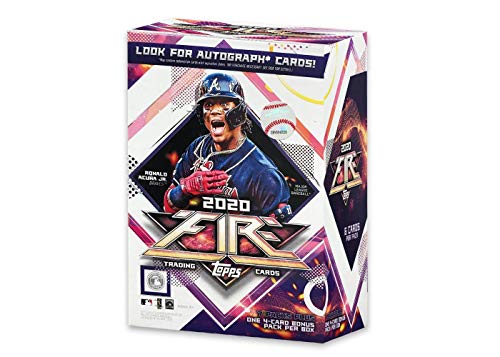 2020 Topps Fire Baseball Blaster Box 7 - Packs Plus Bonus Pack 46 Total Trading Cards