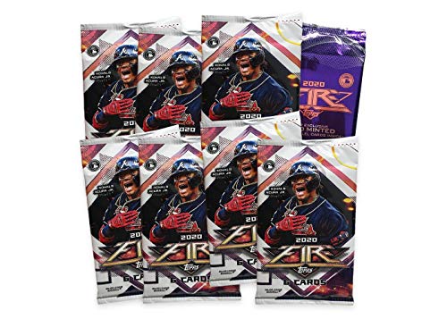 2020 Topps Fire Baseball Blaster Box 7 - Packs Plus Bonus Pack 46 Total Trading Cards