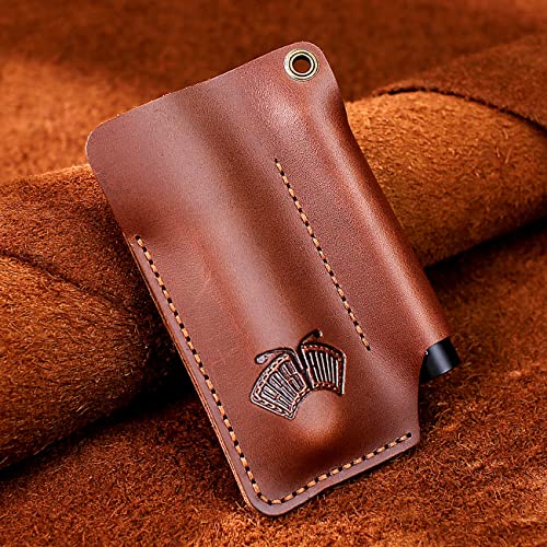 EASYANT Leather Pocket Organizer Handmade Multitool Sheath Accessories Leather EDC Pouch for Men