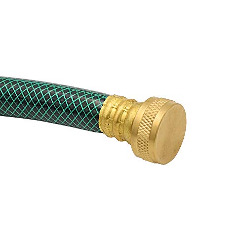 HYDRO MASTER 0712901 Brass Garden Hose Cap, 2 Pack of Solid Brass,3/4 Inch Garden Hose Thread Female End.