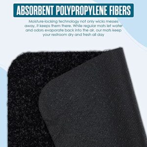 Houseables Urinal Mats, Floor Pads, 12 Pack, 17.25" x 22", Black, Blue, Square, Polypropylene Fibers, Disposable, Splash Mat, Pee Pad, for Men’s Bathroom, Urine, Restroom, Eliminating Odor