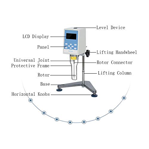 SHengwin Rotary Viscometer 1~2000000mPa.s Viscosity Fluidimeter Tester Meter Lab Digital Viscometers NDJ-8S 110-240V