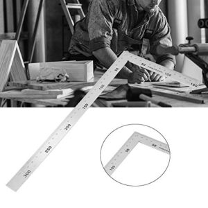 L-Shaped Framing Square Stainless Steel 90 Degree Right Angle Square Ruler Carpenter’s Square Metal Measurement Square Tool(300mm*150mm)