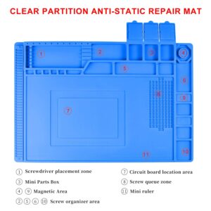 Precision Screwdriver Set Phone Repair Tool Kit, 130 In 1 DIY Repair Kit With Anti Static Mat ESD Safe Wristband, Magnetic Driver Kit for Electronics/Computer/Pad/Laptop/PC/Xbox/PS4/Camera (BLACK)