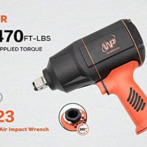 WORKPAD 3/4-Inch Composite Air Impact Wrench with Twin Hammers, Pneumatic Tools