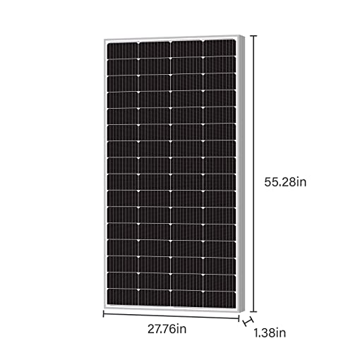 Newpowa 9BB 200W 24V Monocrystalline 200 Watt 24Volt Solar Panel Designed for 24V Charge System Off Grid, High Efficiency Mono Module RV Marine Boat Off Grid