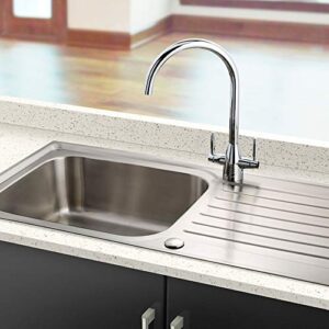 Kitchen Faucet Hole Cover Stainless Steel, Premium Sink Tap Hole Cover, Brushed Stainless Steel