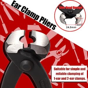 SPEEDWOX 9 Inches Ear Clamp Pliers Front and Side Jaw Pinch Clamp Pliers Ear Clamp Pincers Crimping Tool Ear Hose Clamps Tool Clamp Pincer Clamp Crimping Tool Nail Puller