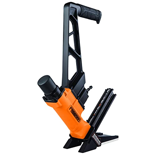 Freeman G2F18GLCN 2nd Generation Pneumatic 18-Gauge 1-3/4" L-Cleat Flooring Nailer with Flooring Mallet, Interchangeable Base Plates, and 1/4" NPT Air Connector