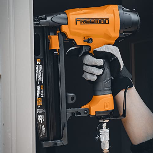 Freeman G2FN64 2nd Generation Pneumatic 16-Gauge 2-1/2" Straight Finish Nailer with Adjustable Metal Belt Hook and 1/4" NPT Air Connector