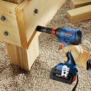 BOSCH GDX18V-1600B12 18V 1/4 In. and 1/2 In. Two-In-One Bit/Socket Impact Driver Kit