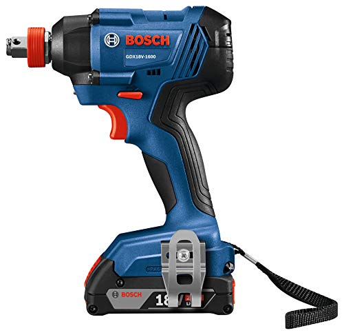 BOSCH GDX18V-1600B12 18V 1/4 In. and 1/2 In. Two-In-One Bit/Socket Impact Driver Kit