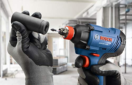 BOSCH GDX18V-1600B12 18V 1/4 In. and 1/2 In. Two-In-One Bit/Socket Impact Driver Kit